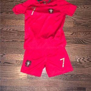 Portugal Ronaldo number 7 soccer jersey